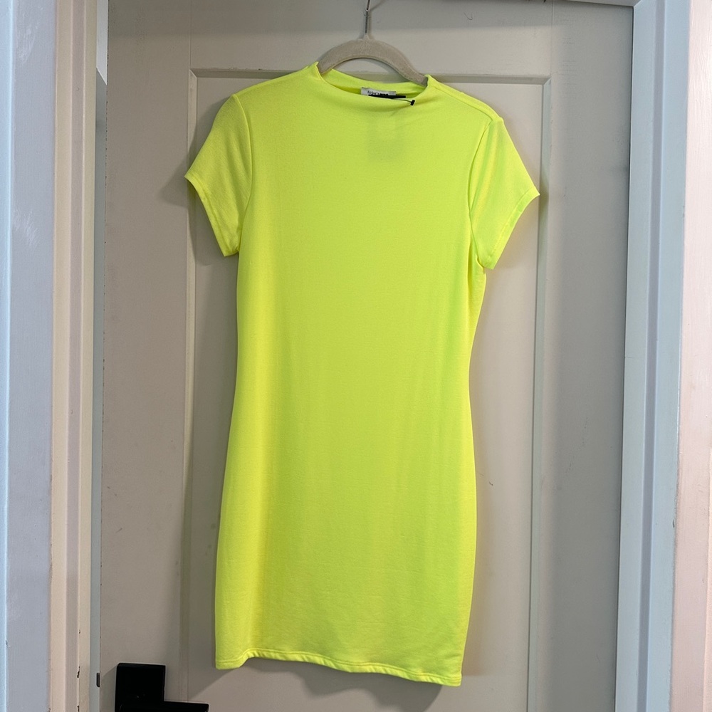 Neon yellow stretchy tight FashionNova dress - XL
